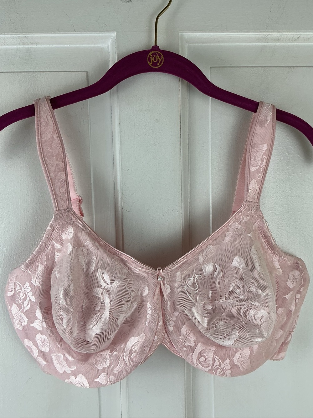 Wacoal Awareness Bra 40DD Pink Underwire Lined Lace 85567